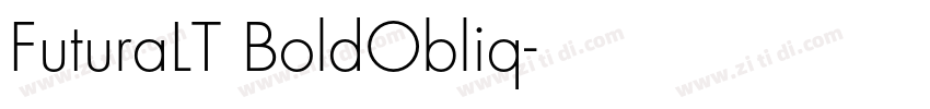 FuturaLT BoldObliq字体转换